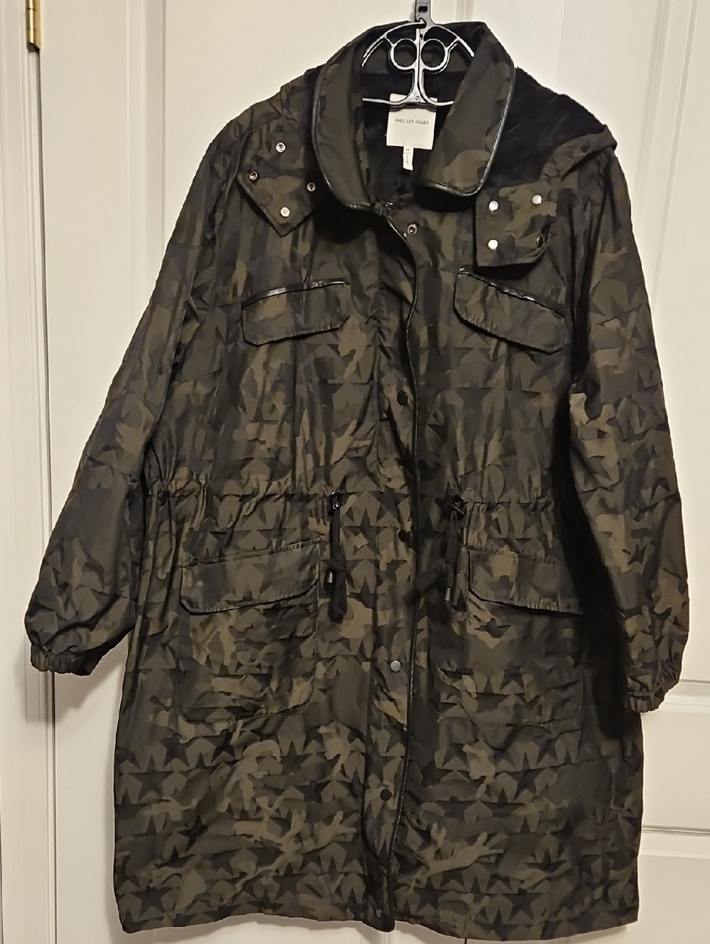 Olive Green Camouflage Parka Jacket